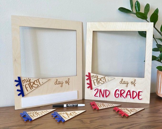 Teacher Classroom Photo Frame, Teacher Photo Prop, Interchangeable Teacher Prop, Classroom Decor, First Day, Last Day, 100th Day