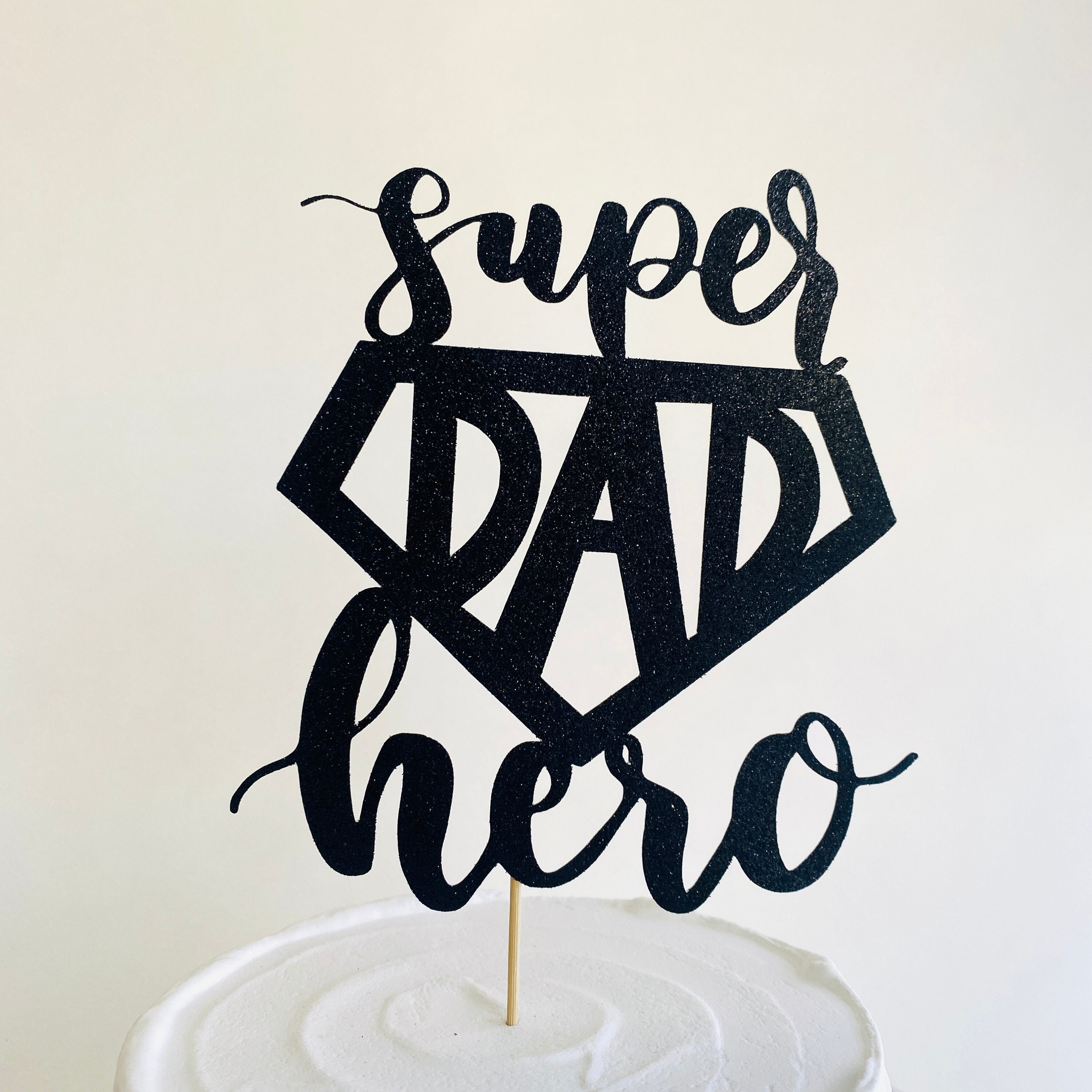 Super Dad Hero Cake Topper or Centerpiece, Father&rsquo;s Day Cake Topper