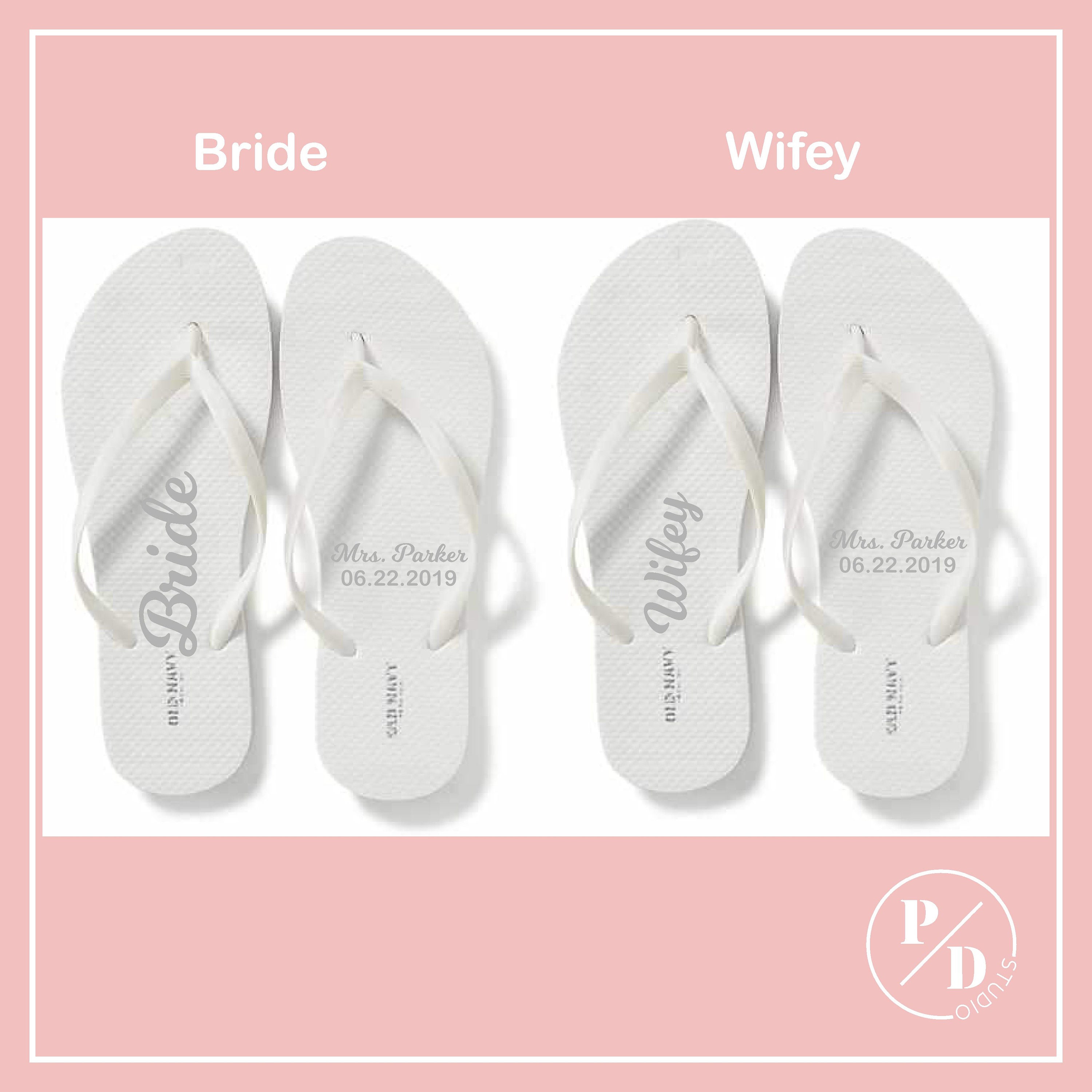 mother of the bride flip flops