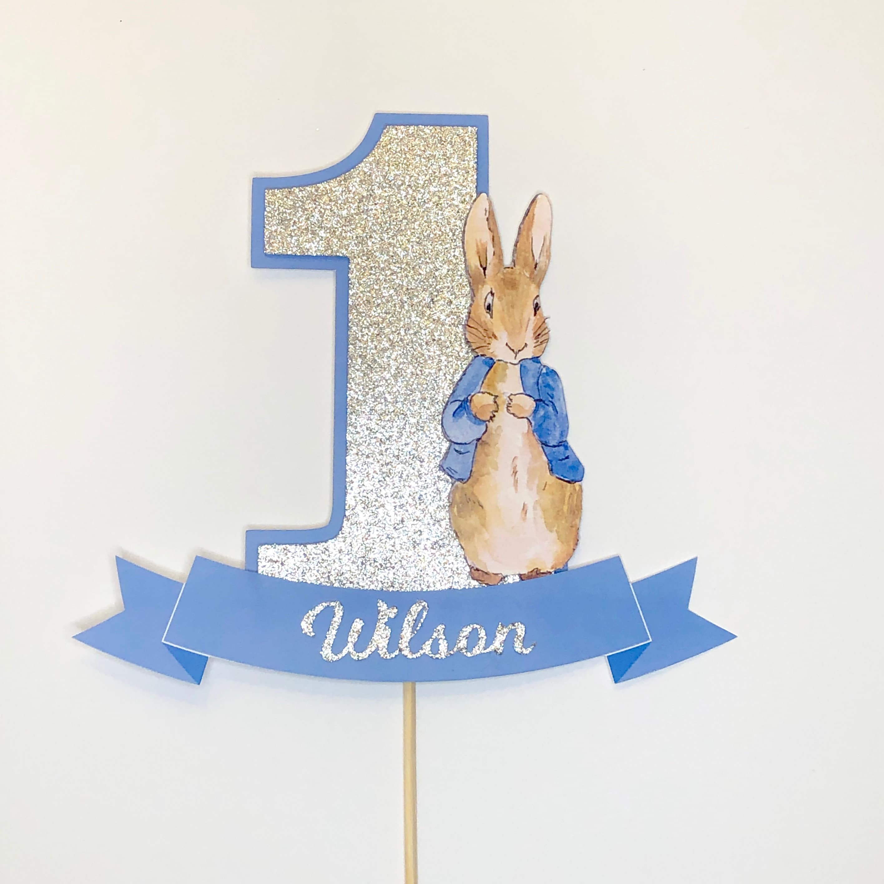 Peter Rabbit Birthday Bunny High Chair Banner First Birthday Etsy Canada