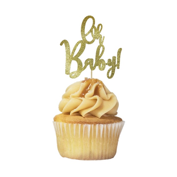 oh baby cupcake topper