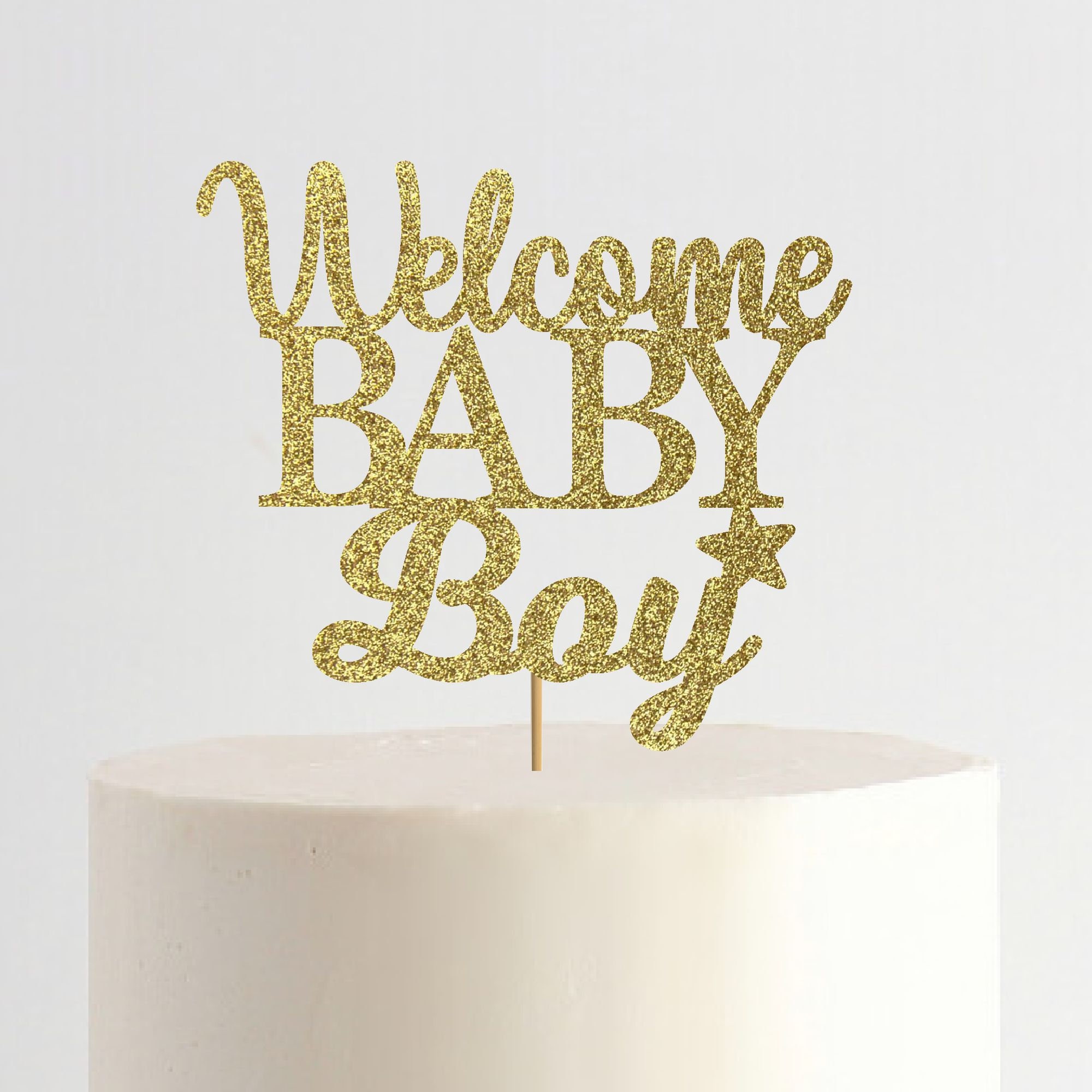 Baby Boy, Baby Shower Cake Topper, Personalized Topper, Custom