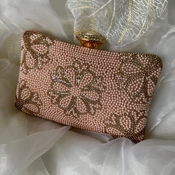 Vintage Glitter Handbags Evening Bag Banquet Dress Clutch Crossbody Bag  Girls Bridal Party Bag Rose Gold Silver Purse
