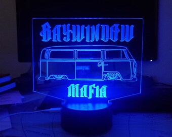 Custom led acrylic night light with remote