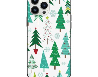 Diseño de árboles de Navidad para Apple iPhone y Samsung Funda a prueba de golpes