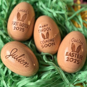 Personalized wooden musical egg /Shaker /Kids musical instrument /Easter Gift / Chocolate free Easter Gift / Wooden egg shaker / Easter Egg/