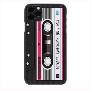 80s awesome remix Old School cassette tape Case for iPhone 7 8 X XS XR SE 11 12 13 14 15 16 Pro Max Mini