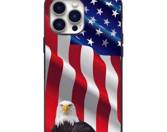 Impresionante renuncia a la bandera estadounidense con águila para iPhone 7 8 X XS XR SE 11 12 13 14 15 Pro Max Mini Note 10 20 s10 s10s s20 s21 20 Plus Ultra