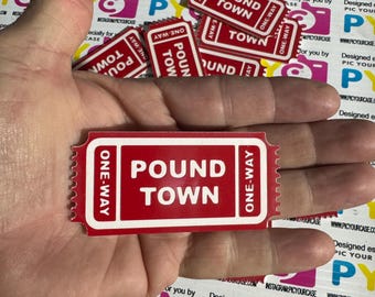 Billete de Pound Town: regalo de San Valentín, regalo para ella, regalo para él, regalo de broma, regalo de broma, regalo para novias, regalo de broma/divertido