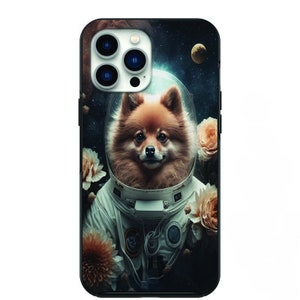 Astronaut Dog In Space With Flowers Phone Case for iPhone 7 8 X XS XR SE 11 12 13 14 Pro Max Mini Note s10 s10plus s20 s21 20plus