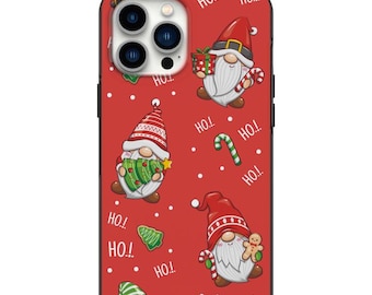 Funda para iPhone con diseño de gnomo navideño "¡Ho, ho, ho!" para iPhone 7, 8, X, XS, XR, SE, 11, 12, 13, 14 Pro Max, Mini, Note 10, 20, S10, S10s, S20, S21, 20 Plus Ultra