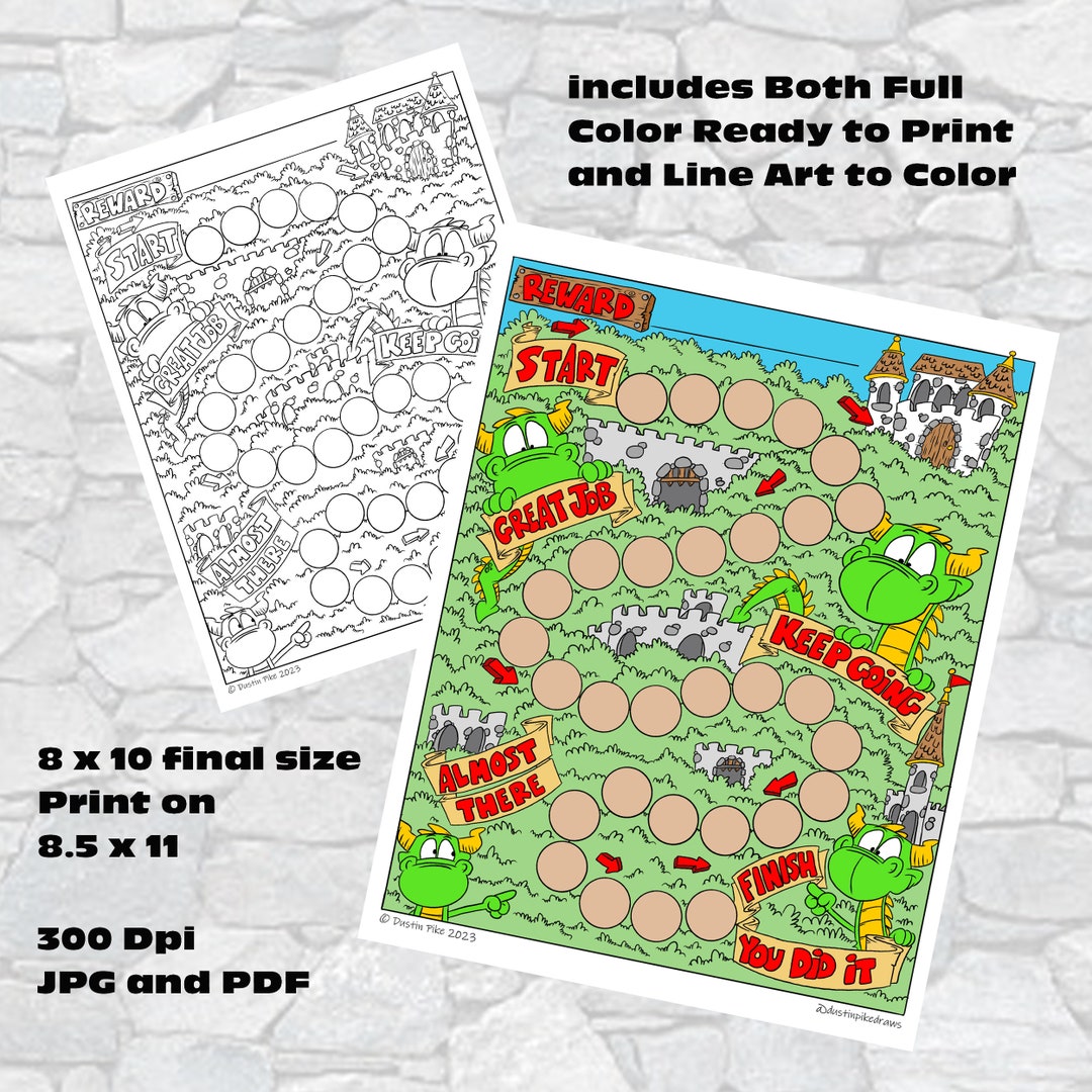 Dudley Dragon Printable Reward Chart / Kids Behavior Chart / Kids ...