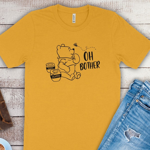 Winnie The Pooh Soft Cotton, Disney Shirt, Disneyland Shirt, Disney Girls Trip Tee, Disney Family Matching Tshirt, Hunny Oh Bother