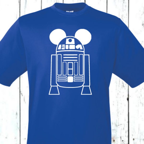 R2D2 DRI FIT Shirt, Star Wars Shirt, Galaxy's Edge,  Disney Star Wars, 100% Wicking Polyester, Wicking Sport Performance