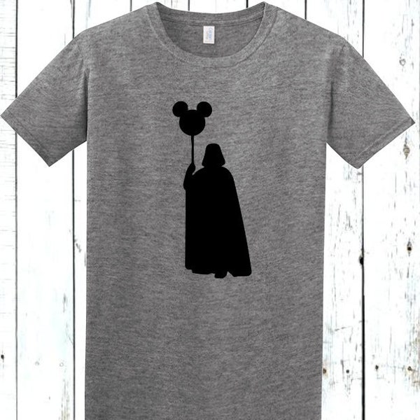 Darth Mickey Balloon Soft Cotton Shirt, Disney Shirt, Star Wars Tee, Galaxy's Edge Shirt , Toddler and Adult Tee,