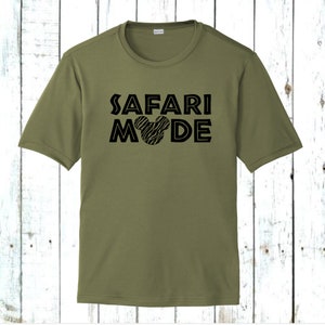 Safari Mode DRI FIT Shirt - Youth and Adult Disney Tee - Disney Animal Kingdom, 100% Wicking Disney Tee, Sport Performance Polyester Tshirt