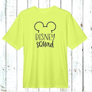 Disney Squad DRI FIT Shirt - Disney Family Matching Shirts, 100% Polyester, Wicking Sport Performance, Disneyland Family Tee