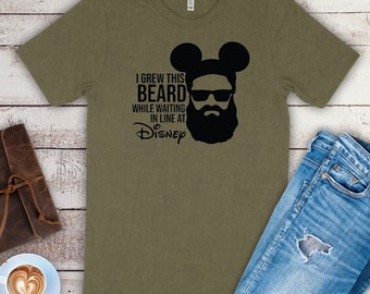 I Grew This Beard Waiting Soft Cotton Shirt - Men&#39;s Disney Shirt - Disney Dad Tee - Toddler Youth Mens Disney TShirt