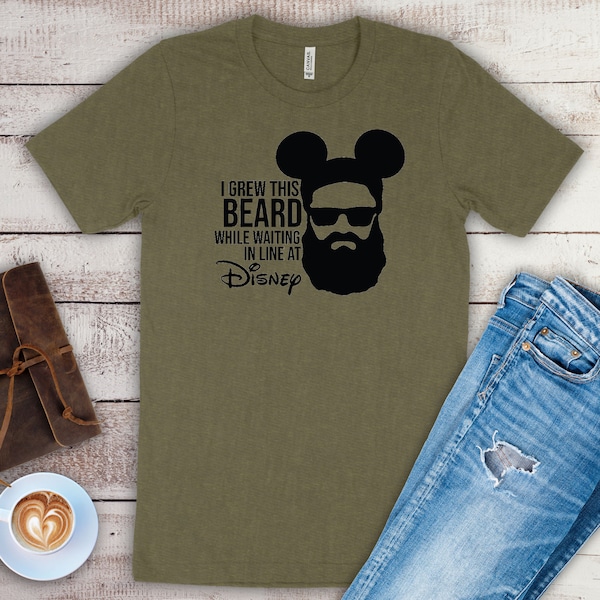 I Grew This Beard Waiting Soft Cotton Shirt - Men's Disney Shirt - Disney Dad Tee - Toddler Youth Mens Disney TShirt