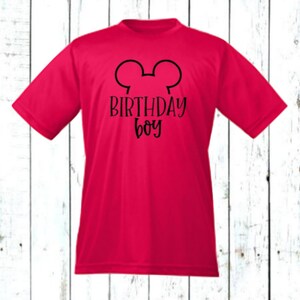 Maglietta DRI FIT compleanno ragazzo, maglietta Disney, Topolino compleanno ragazzo, Magic Kingdom, 100% poliestere ad asciugatura rapida