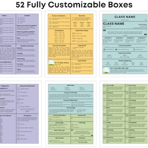 Custom Syllabus Template | Modular Syllabus Creator System | Editable ...