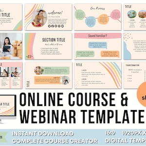 Webinar Kursvorlage | Slide Deck | Kurspräsentation | Meisterkurs | Online Kurs | Canva | Kursfolien | Coaches Kurs Schöpfer