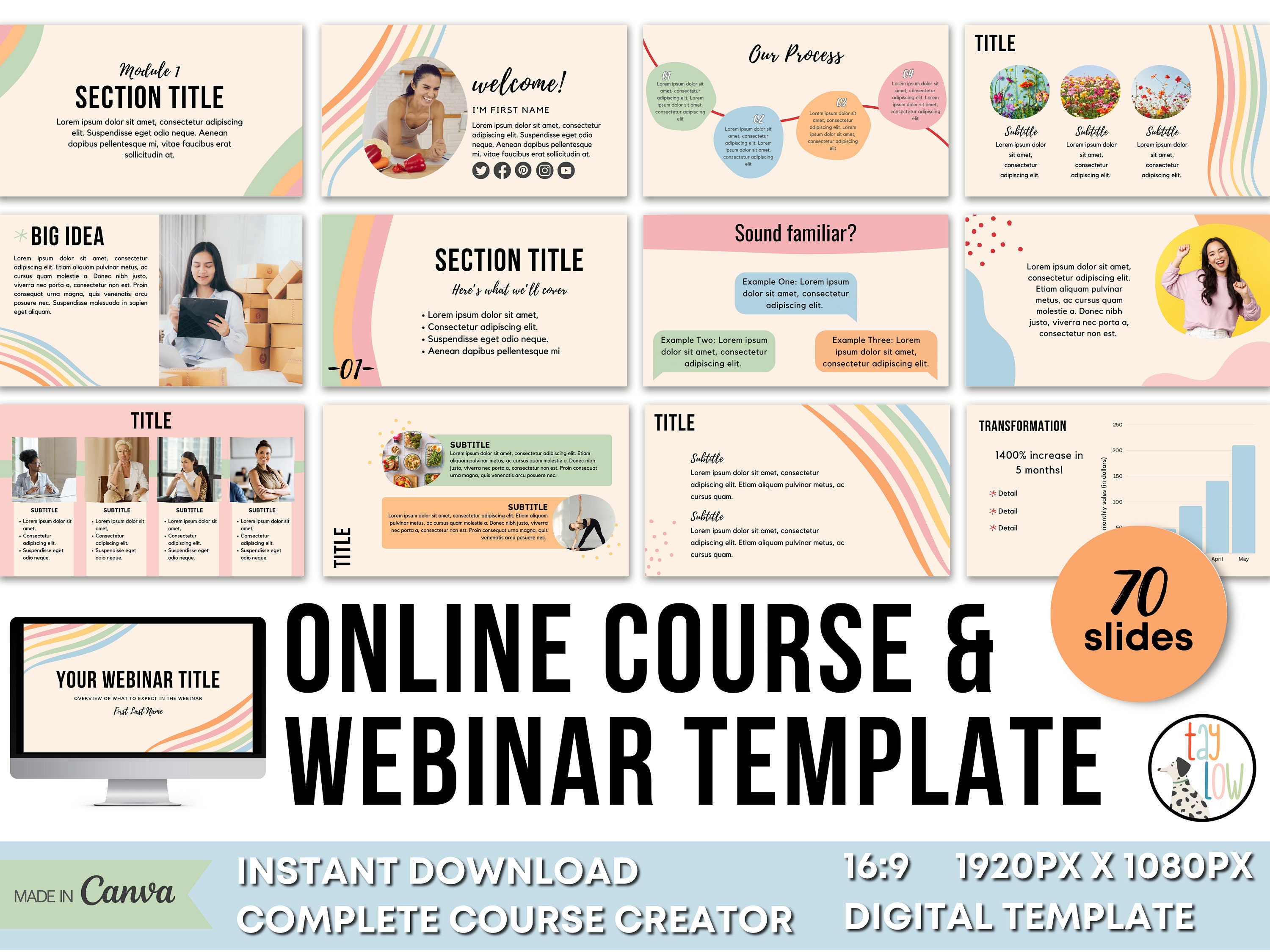Webinar Course Template | Slide Deck | Course Presentation ...
