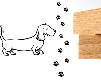 Dachshund Karlchen & Pfote Stempel