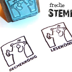 Stempel Duo Lesekönig / Rechenkönig Lehrer Bild 2