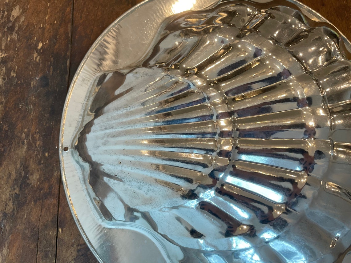 ROWOCO Silver Large Scallop Shell Jello Mold Baking Pan made Etsy