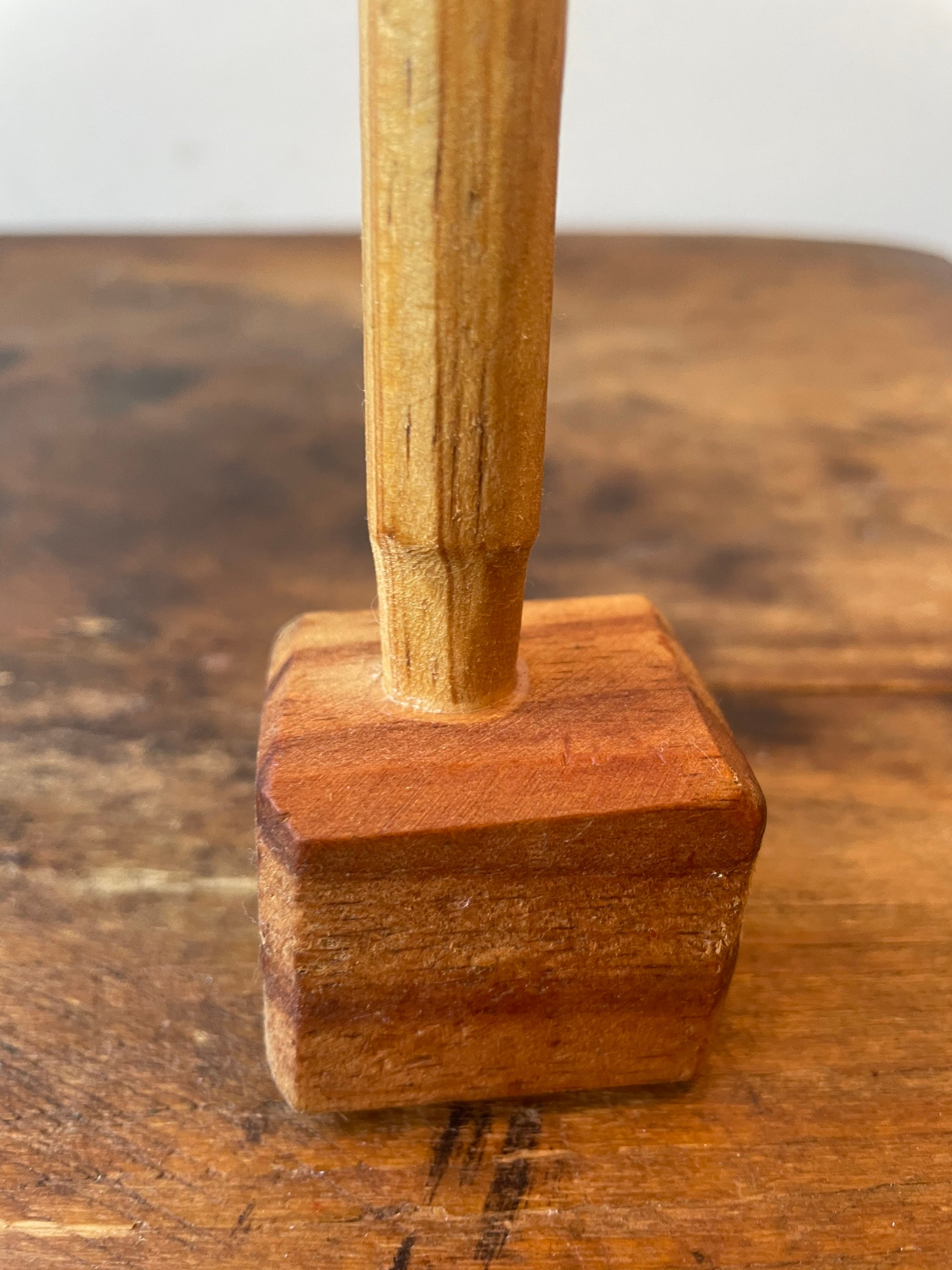 Primitive Hand Carved Rectangle Wooden Kitchen Mallet Etsy