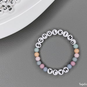 Children's bracelet school child, gift idea for starting school, personalized with the child's name