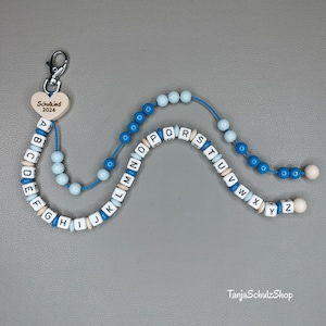 Arithmetic chain - school child 2024, gift for starting school, 20 beads and ABC including personalized with the child's name