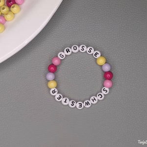 Big sister, children's bracelet made of wooden beads