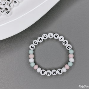 Children's bracelet Schoolchild, gift idea for school enrolment, personalized with the name of the child