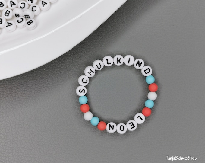 Children's bracelet school child, gift idea for enrollment gladly also personalized with the name of the child