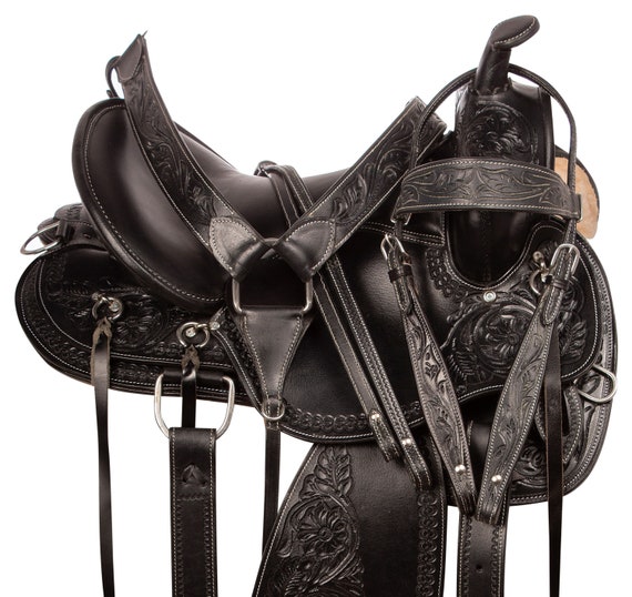 Amazingly Comfy pleasure Trail Western Leather horse saddle Tack 16 17 18 in