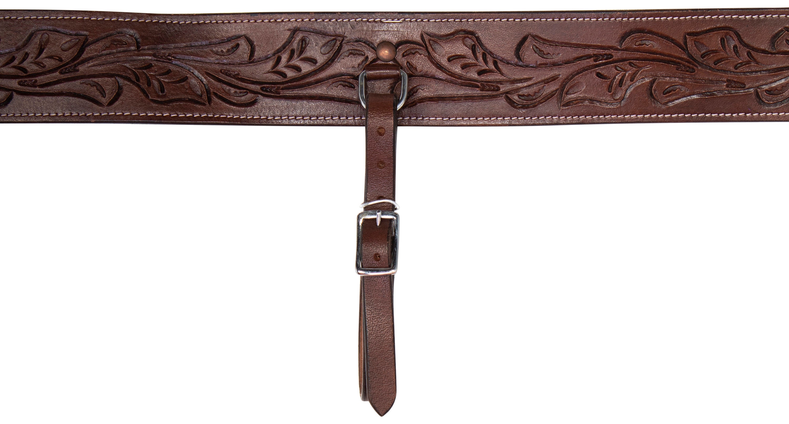 Sangle De Flanc Arrière Pour Selle Western – Ornée, Cuir – Ridex – Fabriqué En Inde