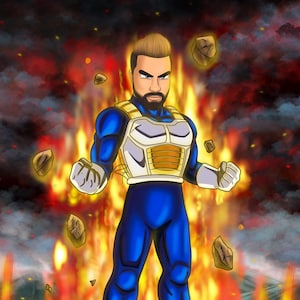 ドラゴンボールZ カスタムポートレート - 父の日ギフト - 彼氏への記念日ギフト - 夫へのギフト - アニメポートレート - 誕生日ギフト - お父さんへのギフト