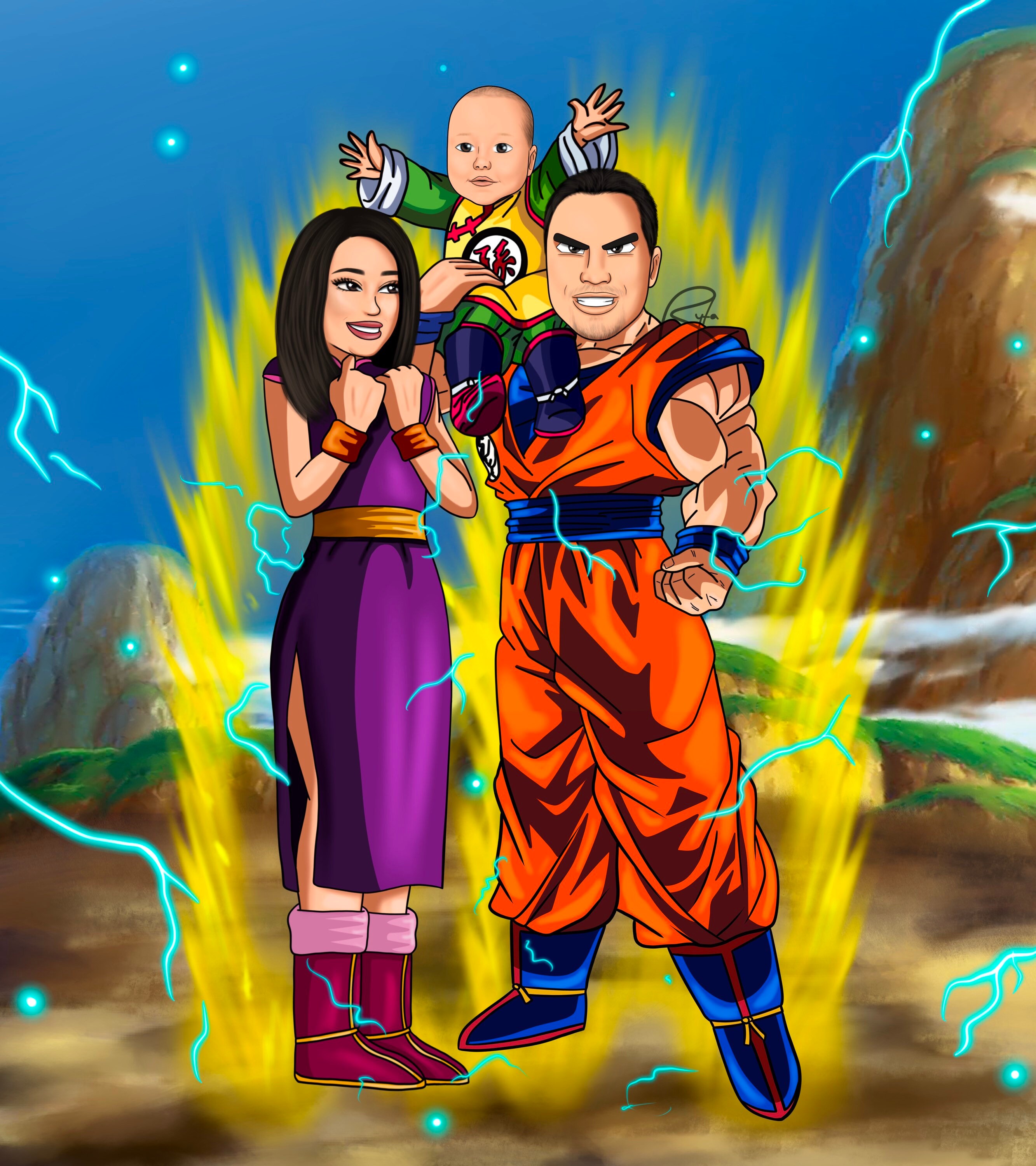 Dragon Ball Z Portrait Fathers Day Gift 
