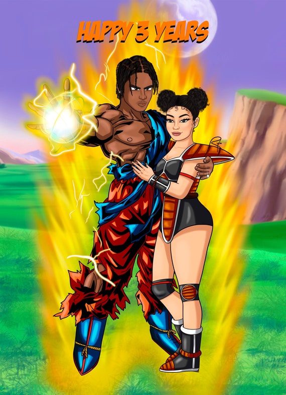 Portrait Dragon Ball Z Cadeau De Saint Valentin Pour Lui Etsy France