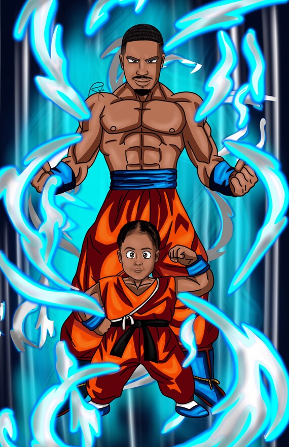 Portrait Dragon Ball Z Cadeau De Saint Valentin Pour Lui Etsy France