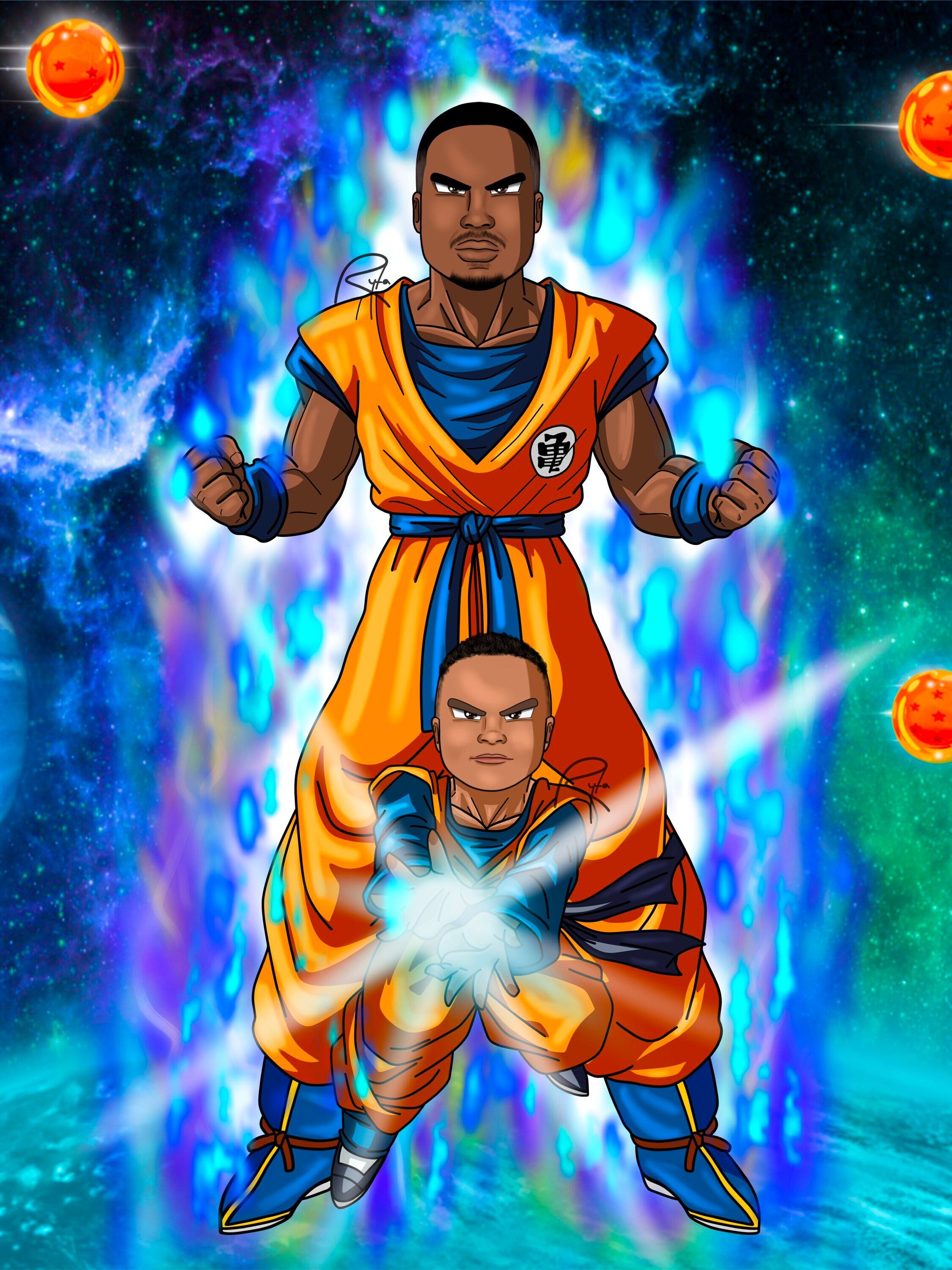 Dragon Ball Z Custom Portrait fathers 