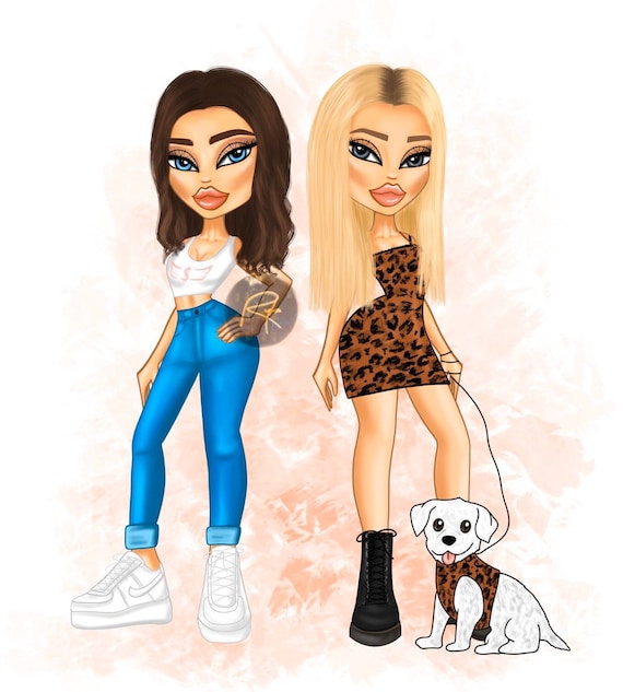 Custom Bratz doll portrait of you Make yourself into a Bratz doll Art
