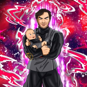 カスタムポートレートドラゴンボール - 父の日ギフト - 誕生日プレゼント - お父さんへのプレゼント - 家族のポートレート - 彼氏への記念日のプレゼント - 彼へのプレゼント