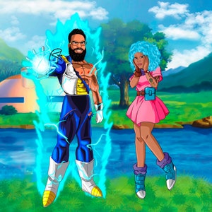 カスタムドラゴンボールポートレート - 父の日ギフト - カスタムアニメポスター - 1周年記念 - 彼氏へのギフト - 誕生日プレゼント - お父さんへのギフト