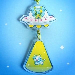 UFO ~ Acrylic Dangle Keychain