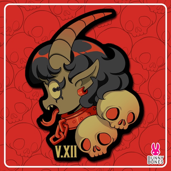 Krampus Christmas, Krampusnacht Monster Girl  ~ Glossy Vinyl Sticker
