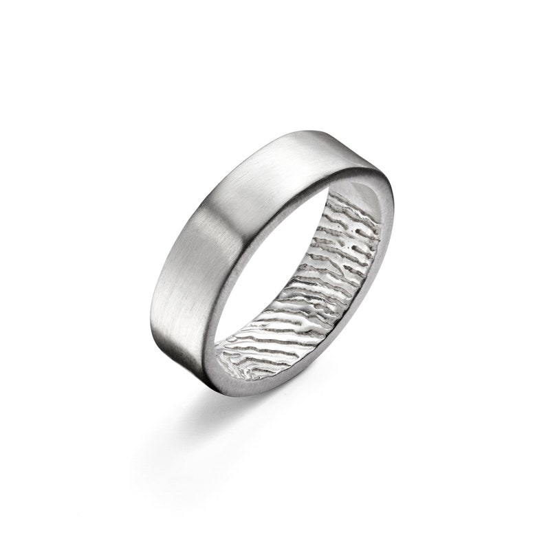 Wedding Rings| Custom Silver Memorial ring Mother/'s Day Gifts Fathers Secret Fingerprint Wedding Ring Personalised Fingerprint Band