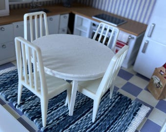 Hand-woven rug for dollhouse decorations. -The furnitures are not included.-
